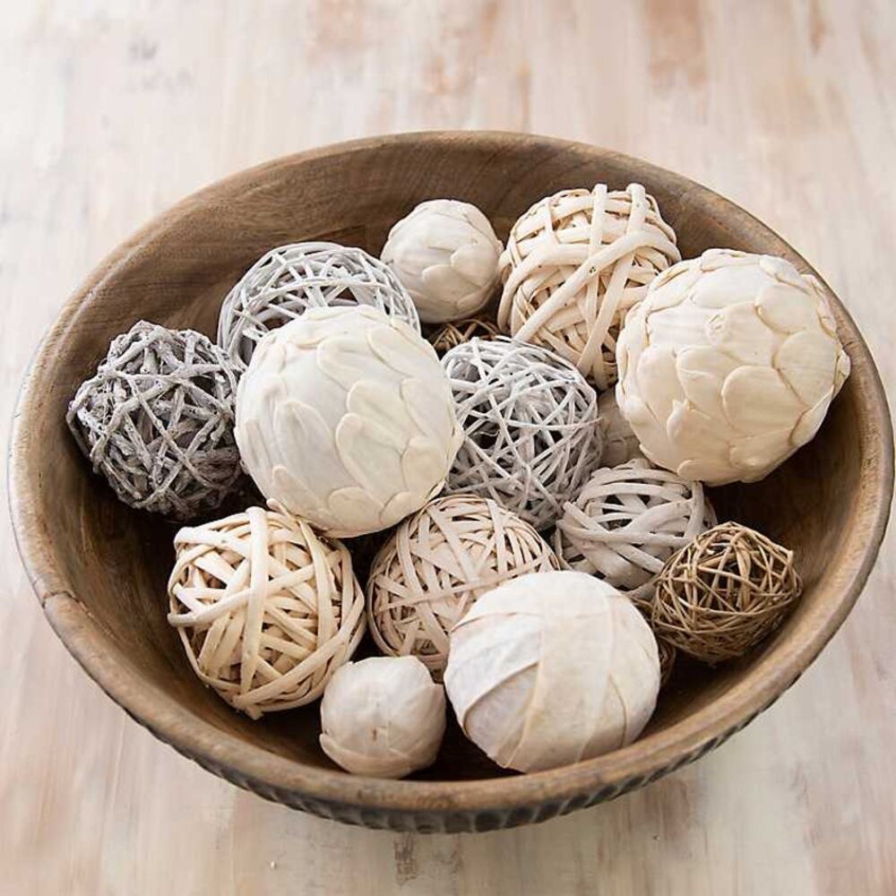 White Dried Orb Bag Home Decor, Home Accents, Bowl Filler- Kirkland's